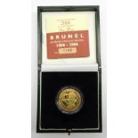 Royal Mint 2006 gold proof two pound coin, 'Isambard Kingdom Brunel',