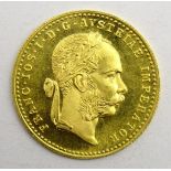 Austrian 1915 gold 1 Ducat coin,