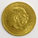 Austrian 1911 gold 10 Corona coin Condition Report & Further Details <a