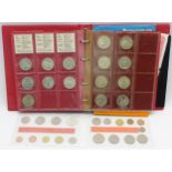 Collection of mostly German coins, many with silver content,