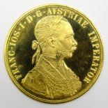 Austrian 1915 gold 4 Ducat coin,