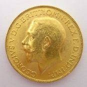King George V 1913 gold full sovereign