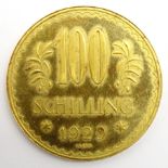 Austrian 1929 gold 100 Schilling coin Condition Report & Further Details <a