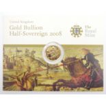 Queen Elizabeth II 2008 gold bullion half sovereign in card holder Condition Report &