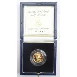 Queen Elizabeth II 1997 gold proof half sovereign,