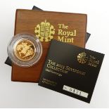 Queen Elizabeth II 2013 gold proof half sovereign,