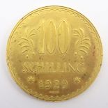 Austrian 1929 gold 100 Schilling coin Condition Report & Further Details <a