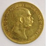 Austrian 1909 gold 10 Corona coin Condition Report & Further Details <a