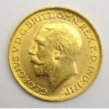 King George V 1914 gold full sovereign Condition Report & Further Details <a