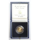 Queen Elizabeth II 1997 gold proof half sovereign,