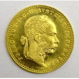 Austrian 1915 gold 1 Ducat coin,