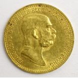 Austrian 1909 gold 10 Corona coin Condition Report & Further Details <a