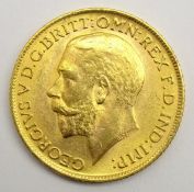 King George V 1911 gold full sovereign Condition Report & Further Details <a