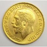 King George V 1911 gold full sovereign Condition Report & Further Details <a