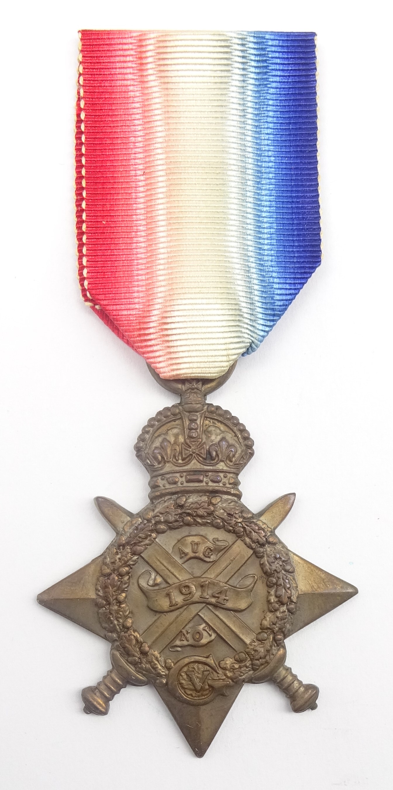 WW1 1914 Mons Star awarded to 7451 Pte. C. Wallace 4.D. Gds.