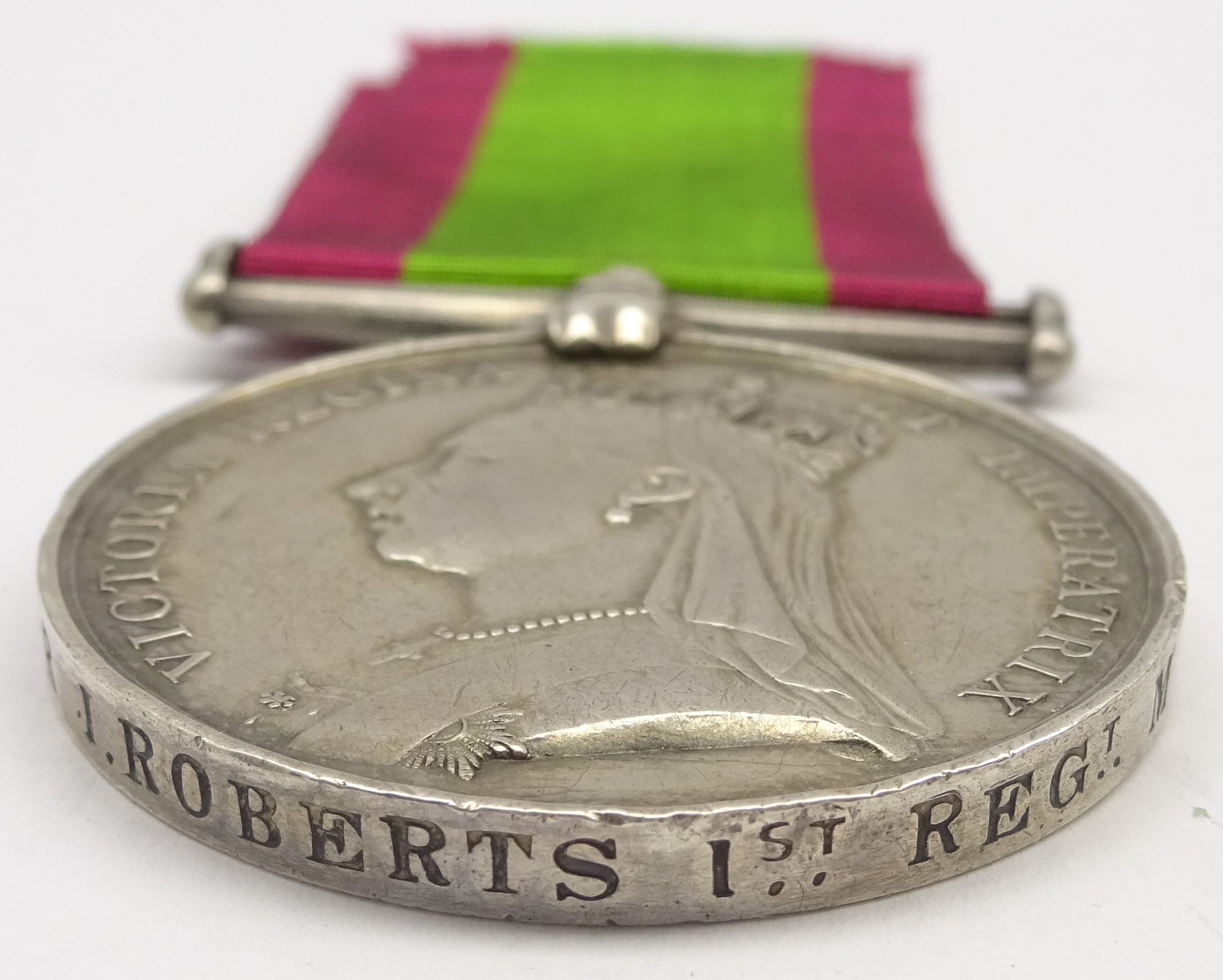 Victorian Afghanistan medal awarded to Farrier I. Roberts 1st Regt. M.L.Cavy. - Image 3 of 3