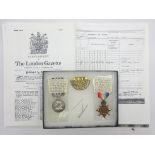 WW1 Military Medal group comprising Military Medal and 1914-15 Star awarded to 11502 Pte. H.C.