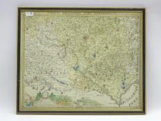 Johann Baptist Homann - Hand coloured map 'Circuli Brunnensis Pars Meridionalis' with cartouche,