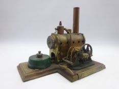 Early 20th century brass stationary steam plant,
