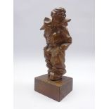 WWII Italian POW carved pine figure of a soldier,