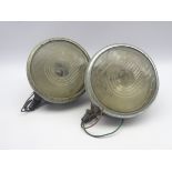 Pair of Lucas 'King of the Road' vintage headlamps,