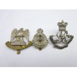 Three cavalry cap badges - Queen Mary's Own,