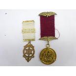 Two Masonic jewels - one marked G.K.