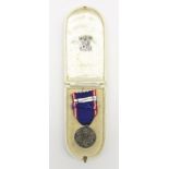 Elizabeth II Royal Victorian silver medal issued on 1st January 1967 to Leonard Rutt Forestry