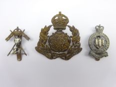 Three cavalry cap badges - Derbyshire Yeomanry,