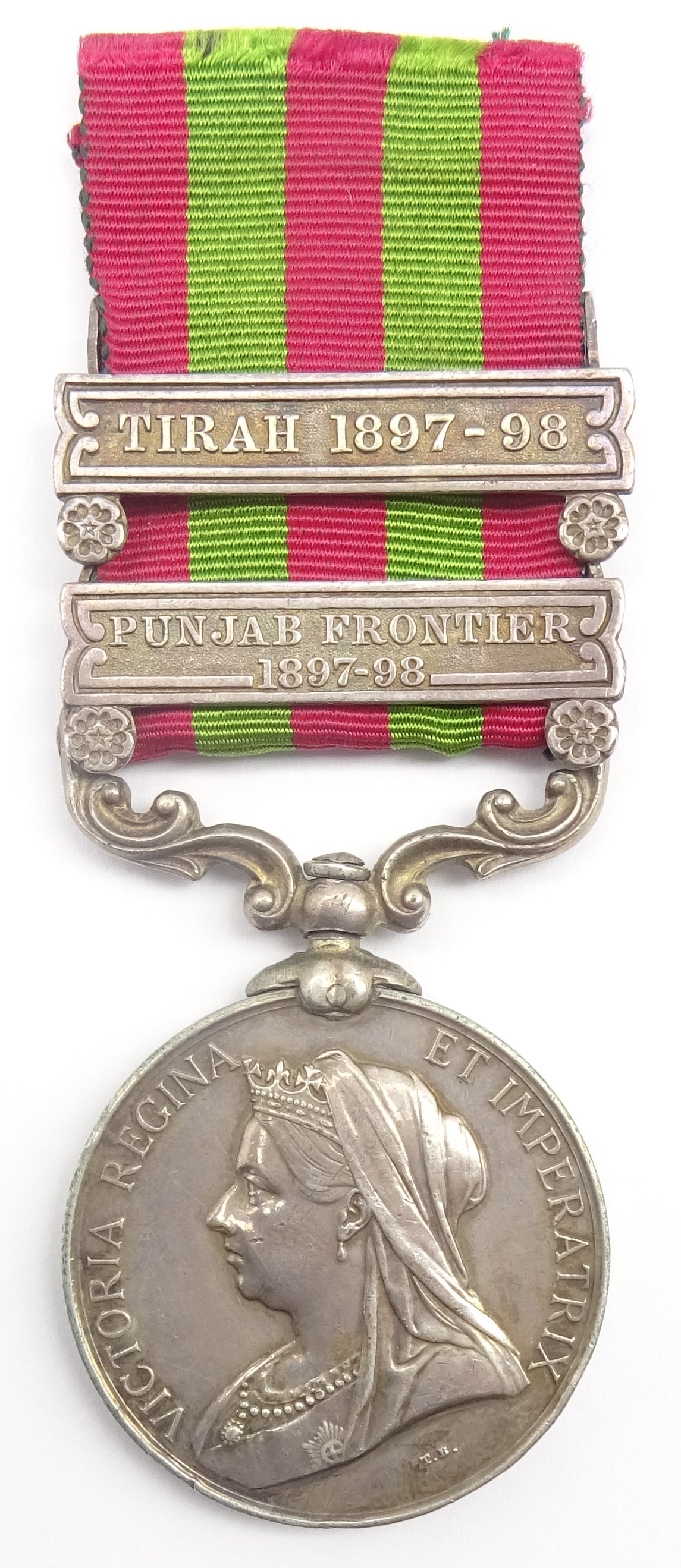 Victorian India medal awarded to 5380 Pte. J. Byers 2d. Bn. K. O. Sco. Bord.