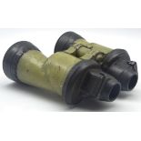 Pair of Zeiss (blc) WW2 Kreigsmarine U-Boat 7 x 50 binoculars with green painted body and rubber