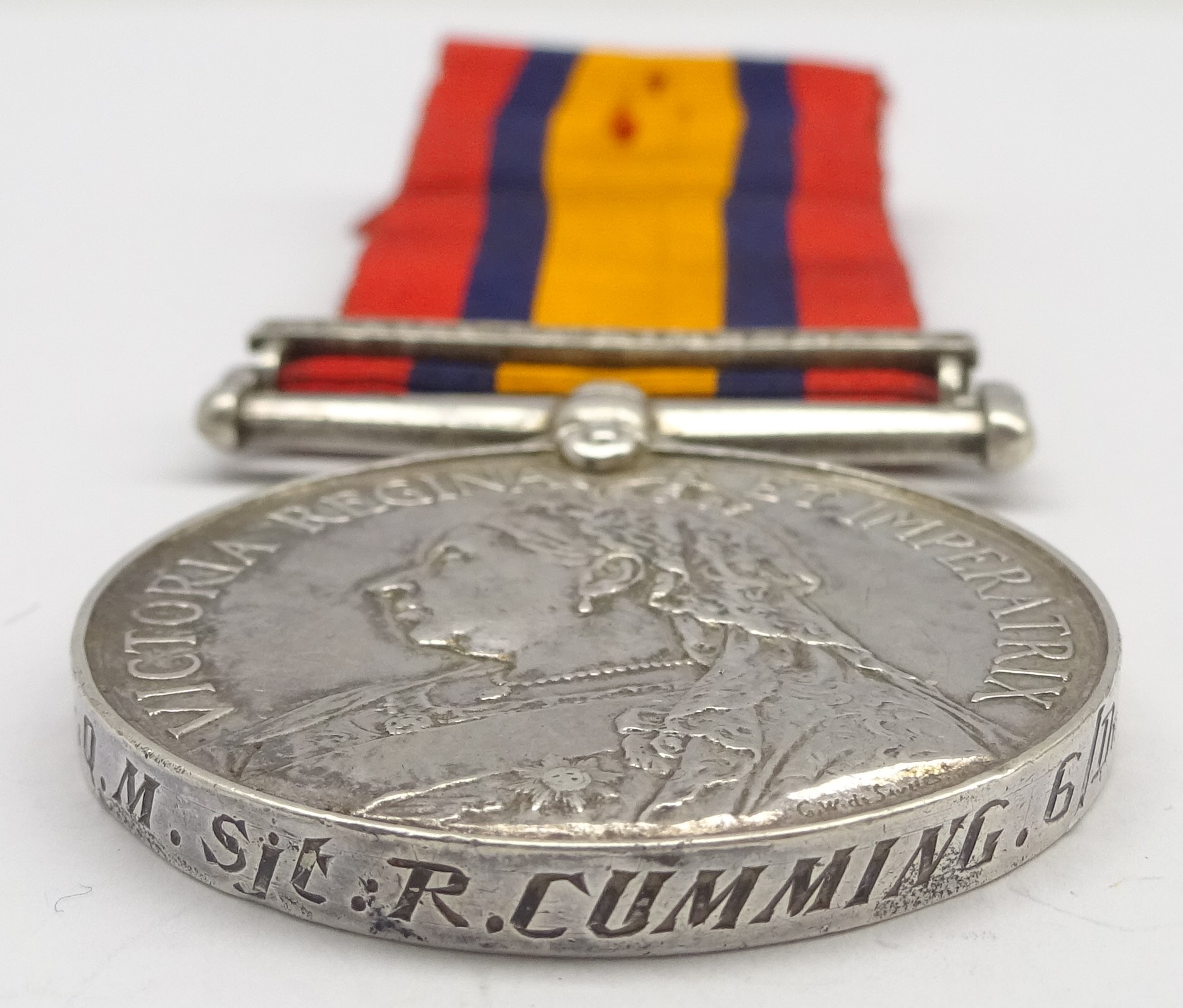Victorian Queen's South Africa medal awarded to 2324 Sq. Q.M. Sjt. R. Cumming 6/Dn. Gds. - Image 3 of 3