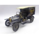 Mamod model DV live-steam Delivery Van in blue with cream roof,