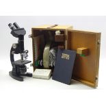 Mid-20th century electric monocular microscope by Vickers Instruments No.