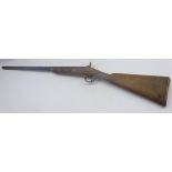 19th century percussion cap musket, the walnut stock with checkered fore-end, unmarked steel action,