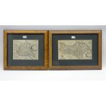 Christopher Saxton 'North Riding' hand coloured map engraved by William Hole 20cm x 35cm and