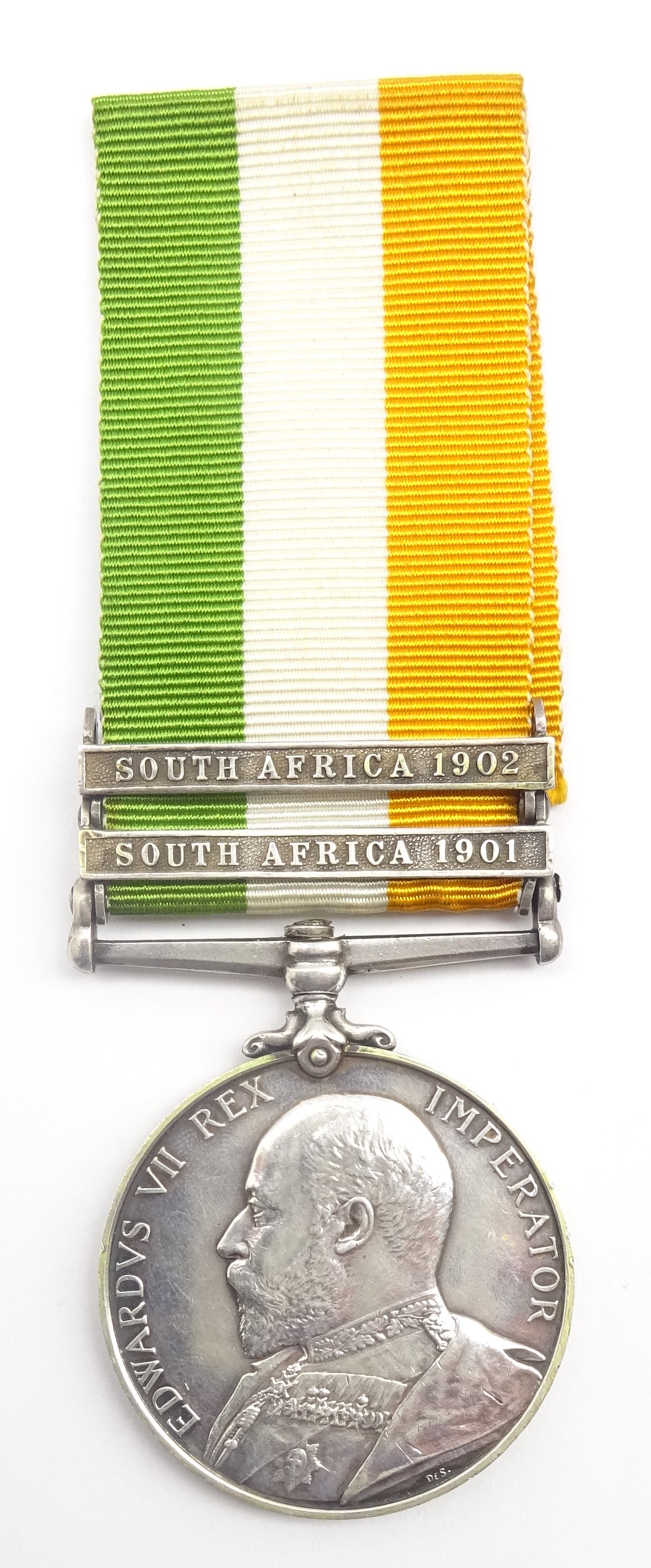 Edward VII King's South Africa medal awarded to 5403 Serjt. J. Wilkinson K.R.R.C.