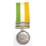 Edward VII King's South Africa medal awarded to 5403 Serjt. J. Wilkinson K.R.R.C.