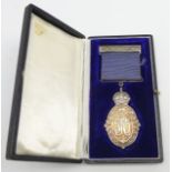 George VI silver Kaisar-I-Hind medal awarded to Miss Elizabeth Young Sage,