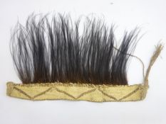 Papua New Guinea Cassowary feather and woven fibre headdress approx 40cm high