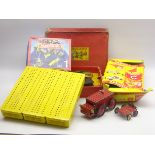 Meccano - Set 6 box with contents in green, red and blue, boxed Gears Outfit A,