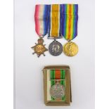 WWI group of three medals comprising British War Medal,