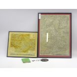 Bradshaw's Railway Map of Great Britain & Ireland, 66 x 47cm, framed,