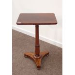 Victorian rosewood pedestal occasional table,