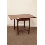 George III mahogany Pembroke table, rectangular top above drawer to one end,