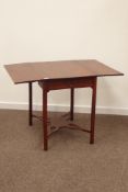 George III mahogany Pembroke table, rectangular top above drawer to one end,