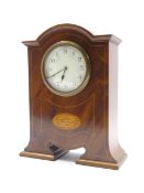 Edwardian Art Nouveau style inlaid mahogany cased mantel clock,