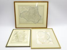 John Dower - 19th Century map of Durham 34cm x 44cm,