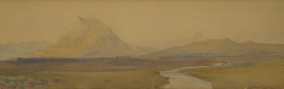 Alexander Wallace Rimington (British 1854-1918): River Beneath a Mountain,