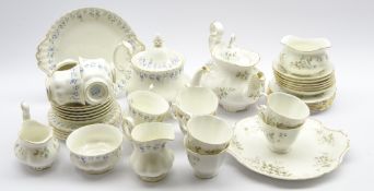 Royal Albert Memory Lane pattern teaset 22 pieces and Royal Albert Haworth pattern teaset 22 pieces